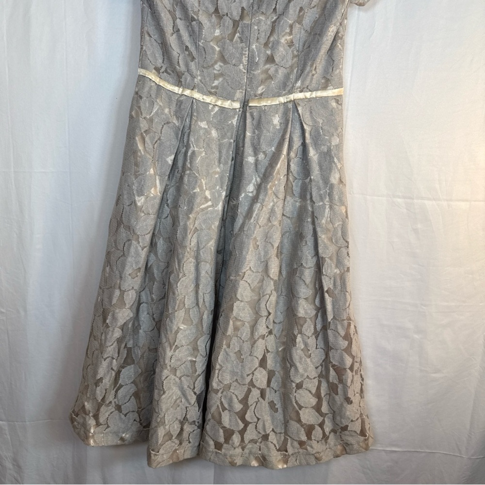 Mikarose Gray Lace Short Sleeve Dress Size Small Preowned - Picture 9 of 15